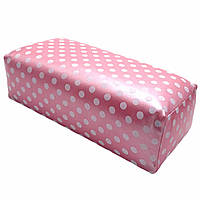 Підлокітник (подушка, підставка) для рук, манікюру, зі шкірозамінника, 20 см. * 9 см. / Міні Рожевий