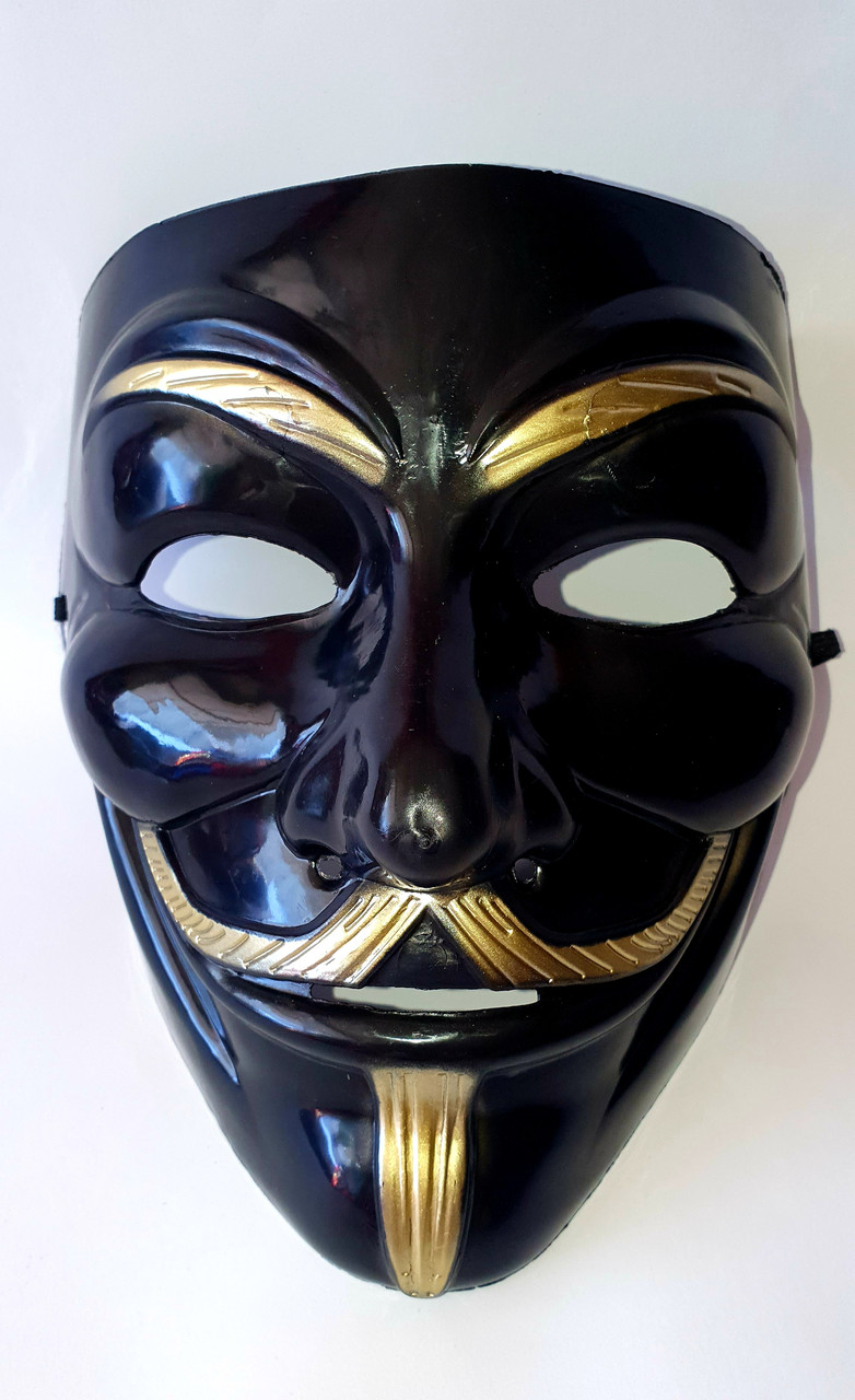 Маска Анонимуса черная Гай Фокс V - значит вендетта (ID#1433914003 ...