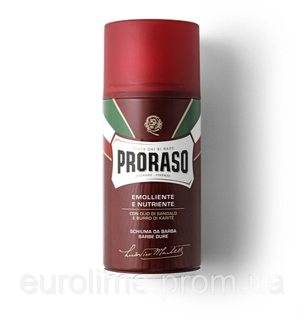 Піня для гоління PRORASO C олією сандалу та ШИ 400 мл, фото 2