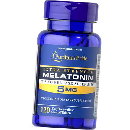 Мелатонін Puritan's Pride Melatonin 5 mg 120 таб, фото 2