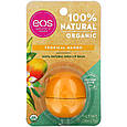 100% органічний натуральний бальзам для губ з маслом ши, тропічне манго 7 г, EOS, фото 2
