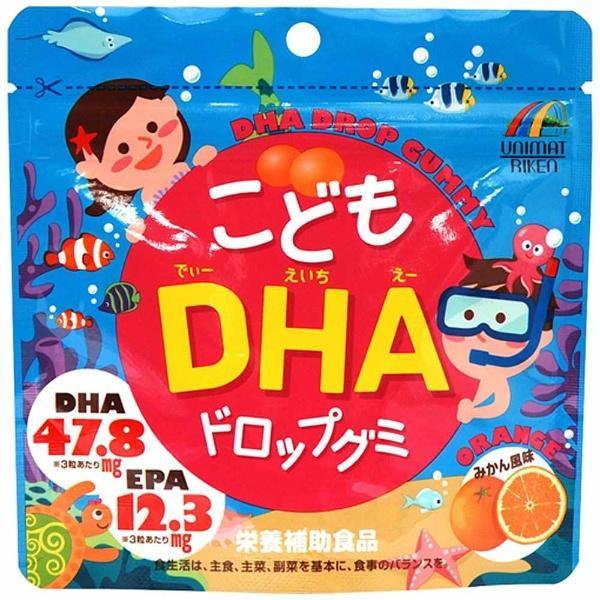 Жувальні вітаміни з DHA Омега-3 для дітей від 2 років Риб'ячий жир зі смаком апельсина Unimat Riken Drop Gummies