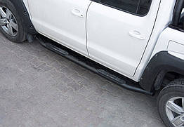 Бокові пороги Amazon Black для Mitsubishi L200 Нержавіюча сталь (2 шт.)