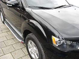 Бокові пороги для Peugeot 4007 Erkul (2 шт. алюміній)