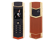 Кнопковий телефон H-Mobile V1 (Hope V1) brown-gold. Vertu design