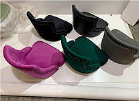 Стілець Olimp CH-Base чорний велюр з каретною стяжкою на хромованій круглій опорі-ноге, фото 6