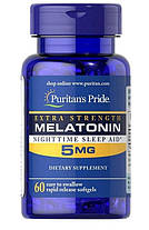 Мелатонін Puritan's Pride Melatonin 5 mg 60 капс, фото 3
