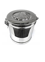 Коробка стерилізаційна за KONRICH з нержавіючої сталі з фільтром №1. Діаметр 125 мм висота 80 мм, об'єм 1 л Диаметр 150 мм, высота 150 мм, объем 3л