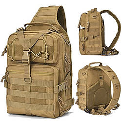 Тактичний рюкзак A92 20л (32x25x16 см) / Сумка-рюкзак 800D Койот