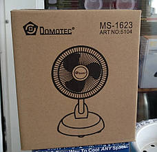 Настільний вентилятор із прищіпкою Domotec MS-1623 (2 швидкості, автоповорот) 15W, фото 3