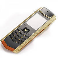 Кнопковий телефон H-Mobile V1 (Hope V1) Brown/Gold (Vertu design)