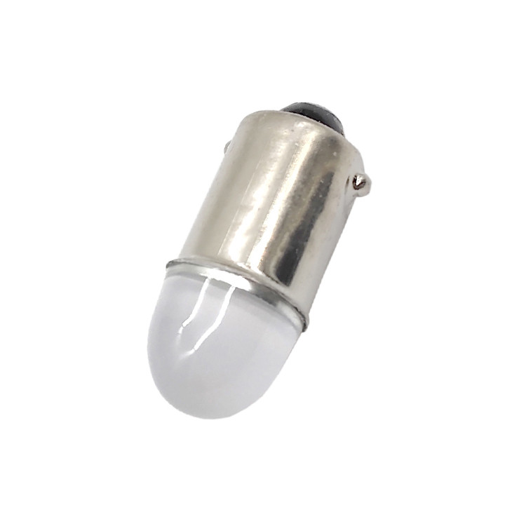Світлодіодна автомобільна лампа T8,5 BA9S 2 SMD (3030) 12V WHITE з матовою лінзою ("куля")
