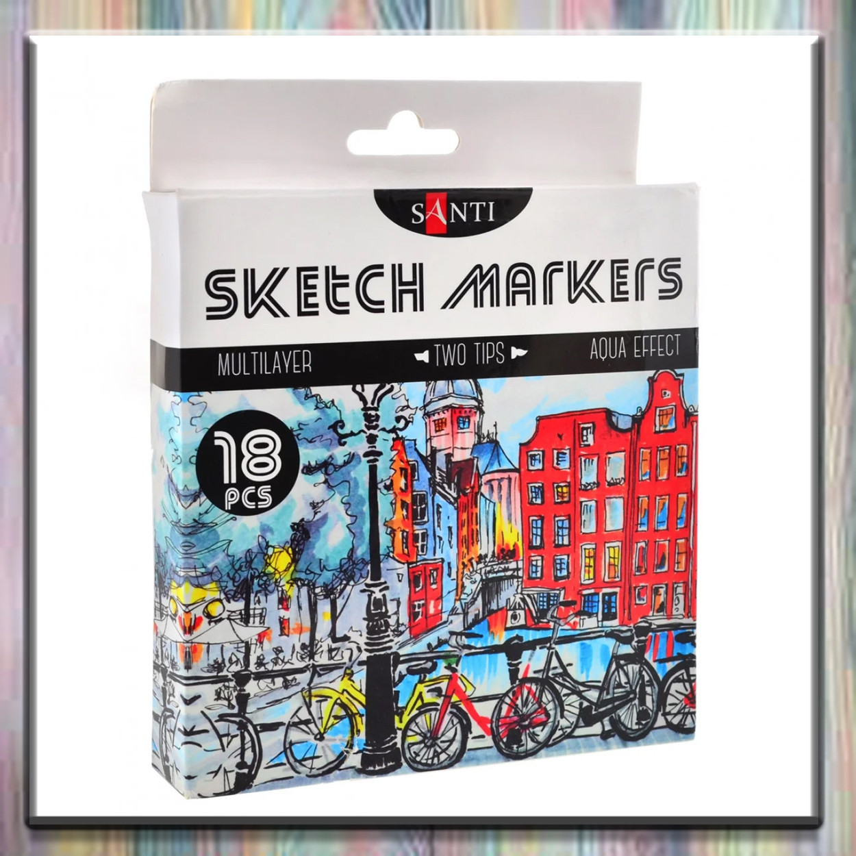 Набір скетч-маркерів для малювання "SANTI sketch", 18 шт./пач. 390527, фото 1