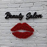 Логотип салону краси, декор на стіну в салон краси. Губи та вії, фото 4