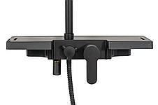 Душовий гарнітур REA BRAVO BLACK чорний з виливом, фото 5