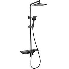 Душовий гарнітур REA BRAVO BLACK чорний з виливом, фото 2