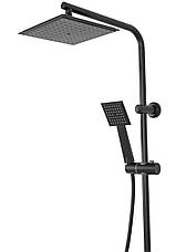 Душовий гарнітур REA BRAVO BLACK чорний з виливом, фото 4