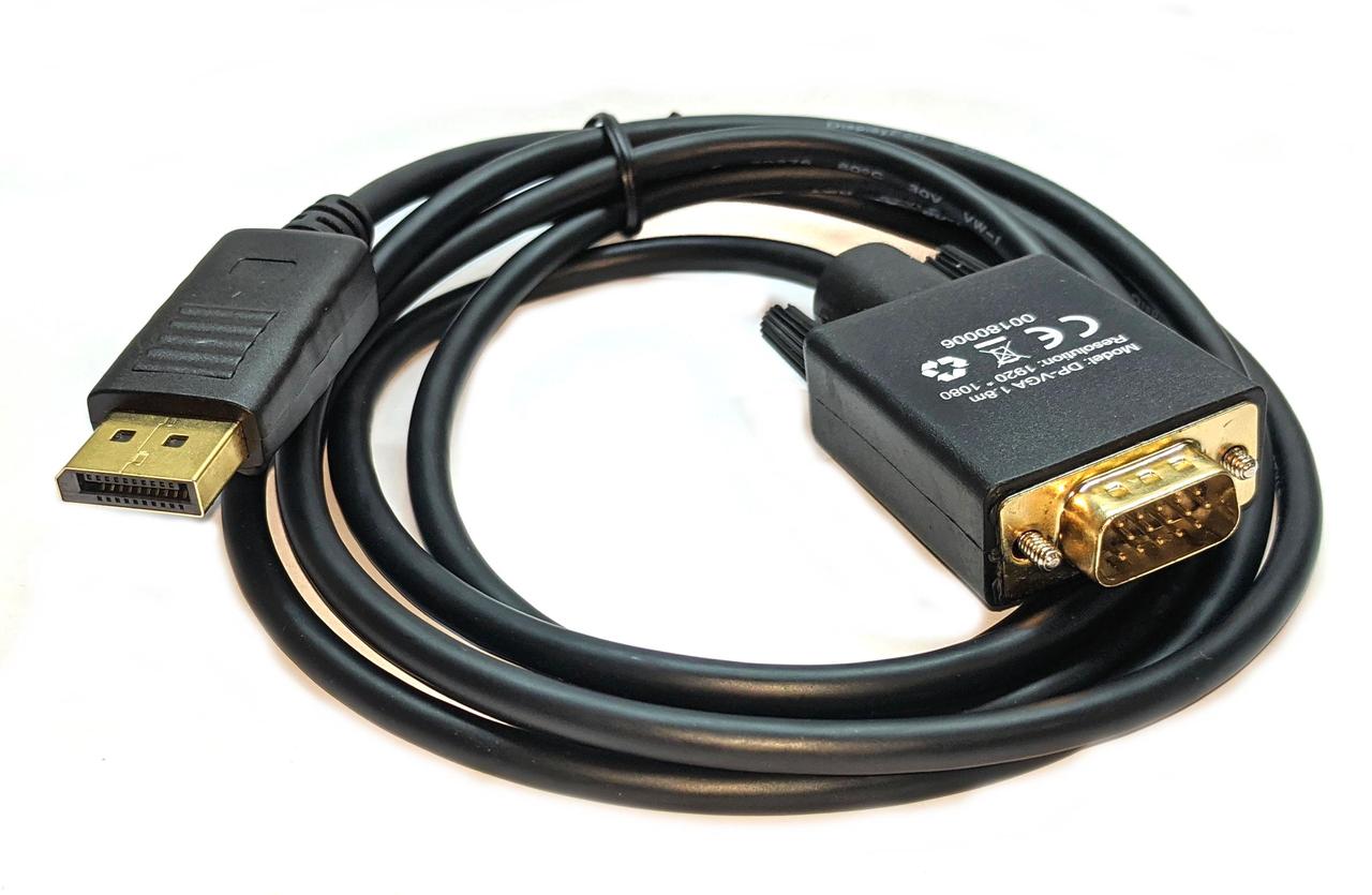 Кабель DisplayPort to VGA 1.5m перехідник