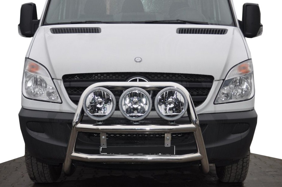 Кенгурятник високий WT018 для Mercedes Sprinter W906 (2006-2018) Нержавіюча сталь, фото 1