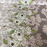 Тканина квіти магнолії на кремовому фоні, ширина 220 см, фото 2