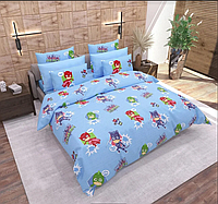 Детский в кроватку (Бязь) | Комплект постельного белья "Маска" | Синий, 110х140 см