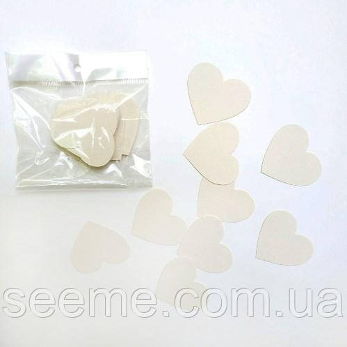 Комплект сердечок, 50 шт., розмір 47*45 мм, колір кави з молоком