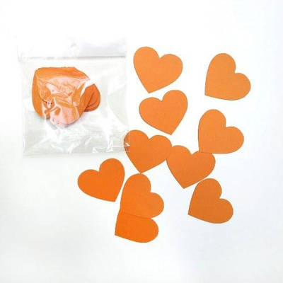 Комплект сердечок, 50 шт, розмір 47*45 мм, колір чорний