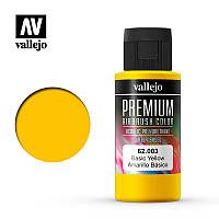 Базовий жовтий. Акрил-поліуретанова фарба 60 мл. VALLEJO PREMIUM COLLOR 62003