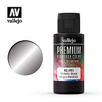 Фарба акрилова. Металік чорний 60 мл. VALLEJO PREMIUM COLLOR 62053