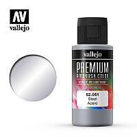 Фарба акрилова. Сталь металік. 60 мл VALLEJO PREMIUM COLLOR 62051