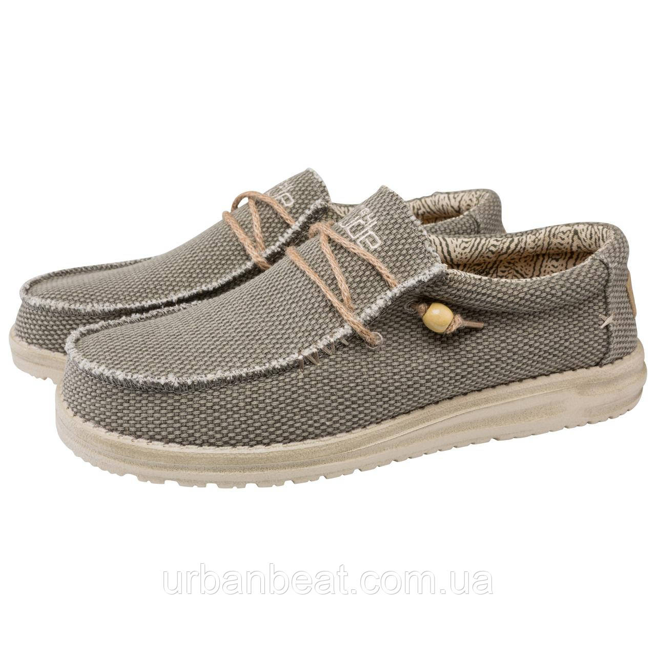 Чоловічі мокасини Hey Dude Wally Braided Army Оригінал, фото 1