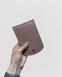 Клапан міні для сумки, натуральна шкіра, 15х10 см, на кнопці