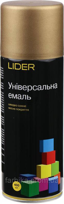 Аерозольна емаль Lider (темне золото RAL 1036) універсальна (400 мл)