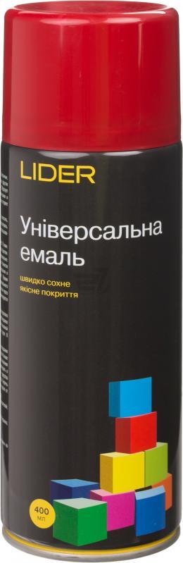 Аерозольна емаль Lider (темно-червона RAL 3002) універсальна (400 мл)