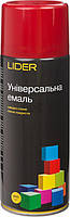 Аерозольна емаль Lider (темно-червона RAL 3002) універсальна (400 мл)