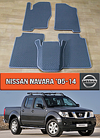 ЕВА коврики Ниссан Навара 2005-2014. EVA резиновые ковры на Nissan Navara