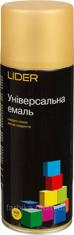 Аерозольна емаль Lider (золотиста) універсальна (400 мл)