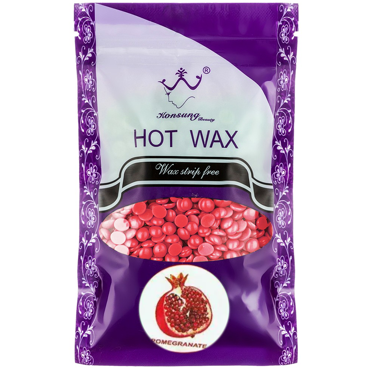 Віск плівковий в гранулах Konsung Beauty Pomegranate, 1000 г гранат