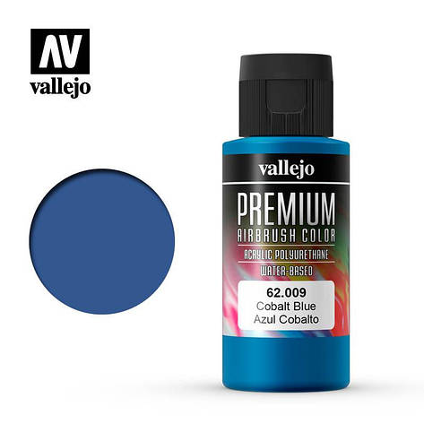 Синій кобальт. Акрилова водорозчинна фарба 60 мл. VALLEJO PREMIUM COLLOR 62009, фото 1