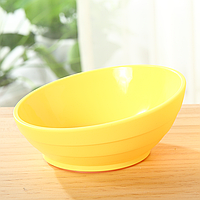 Pet bowl пластикова миска для кішок M (діаметр 16 * 4 мм) жовта