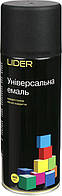 Аерозольна емаль Lider (чорна матова RAL 9005) універсальна (400 мл)