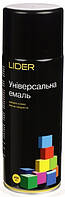 Аерозольна емаль Lider (чорна глянець RAL 9005) універсальна (400 мл)