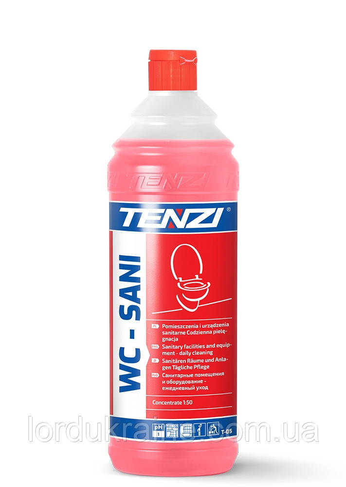 Засіб для миття унітазів, пісуарів, туалетів Tenzi WC Sani (1 літр)