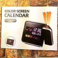Настольные часы метеостанция проектор времени Color Screen Calendar 8190 Оригинальные фото