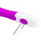Вібратор для стимуляції точки G з 30 режимами вібрації Pretty Love Elemental Vibrator Purple, фото 9