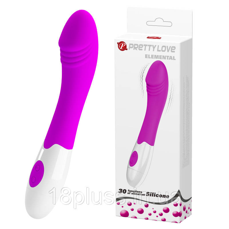 Вібратор для стимуляції точки G з 30 режимами вібрації Pretty Love Elemental Vibrator Purple