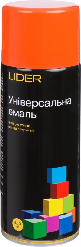 Аерозольна емаль Lider (жовтогаряча RAL 2004) універсальна (400 мл)