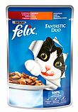 Вологий корм для котів Felix Fantastic Duo (Фелікс Фантастик Дуо) індичка та печінка в желе, 85 г, фото 3