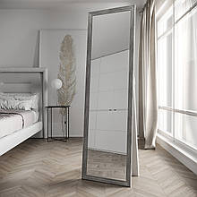 Велике підлогове дзеркало 168х48 в багетній рамі Антрацит Black Mirror у ванну кімнату