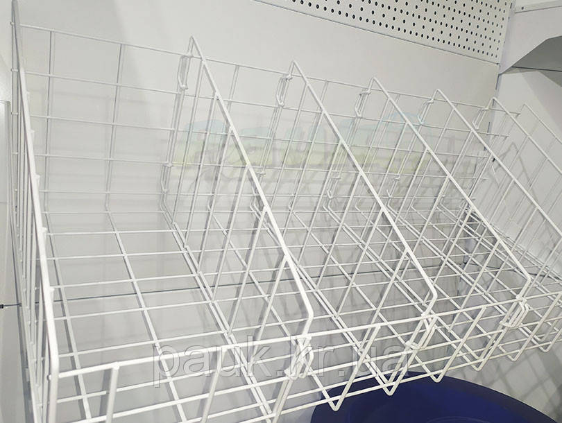 Роздільник товару для сітчастого кошика, пергородка для сітчастого кошика Рістел, перегородка на торговий стелаж, фото 1